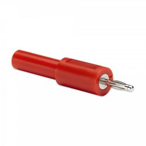 Shrouded 4 mm to 2 mm jack adaptor (Red) (TA307)